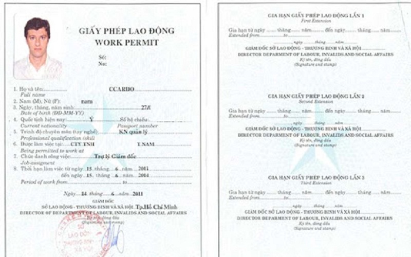 Thủ tục cấp giấy phép lao động cho người nước ngoài